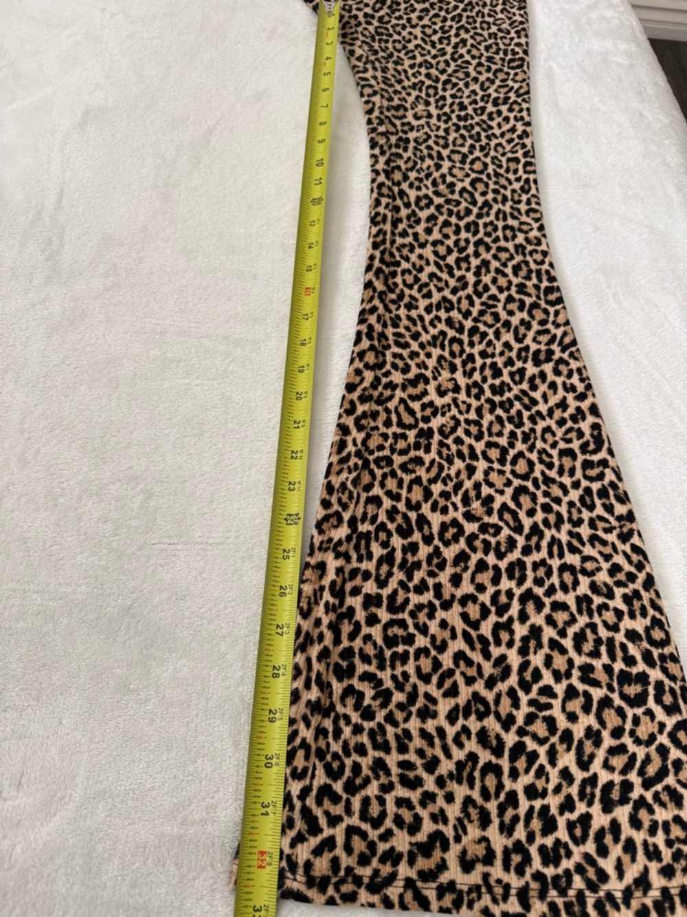 VIBE Leopard Print Bell Bottom Pants Y2K flare style - Picture 7 of 9
